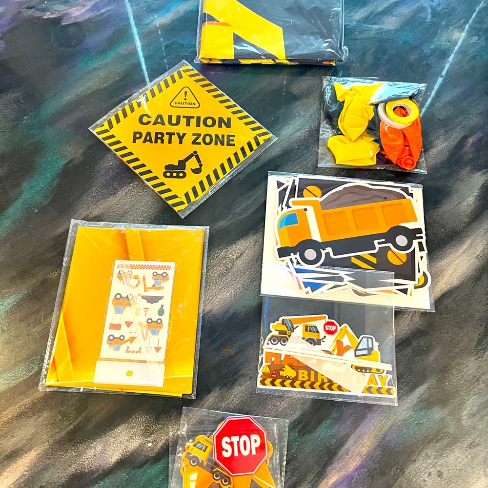 Construction Birthday Party Supplies Dump Truck Party Decorations 5x7 Banner.